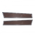 1969-73 Deluxe Door Panel Inserts With Woodgrain Appliques Aluminum Backed Walnut inserts only
